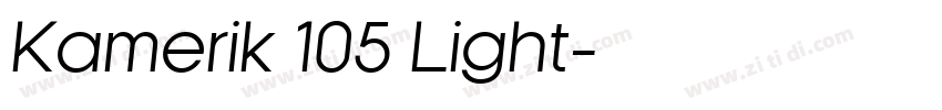 Kamerik 105 Light字体转换